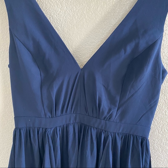 Lulus Beaming with Love Navy Blue Sleeveless Ruffled Maxi Dress Size S - Picture 5 of 8